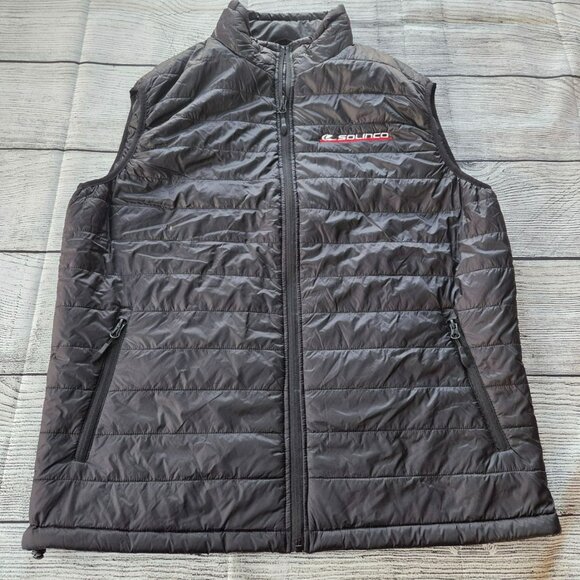Solinco Black Puffer Vest with zipper closure and pockets Size Large Men's - Picture 1 of 8